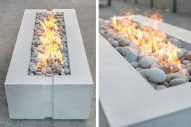 Avera Concrete Gas Firepit Modern Available In Natural Gas Or Propane Sleek Fire Pit Fire Pit Backyard Fire Pit Decor