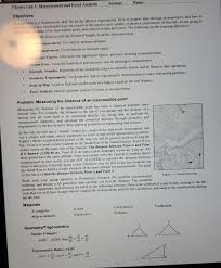 During laboratory experiments and science activities, students need to create hypotheses, produce plans, record observations and data. Section Name Physics Lab 1 Measurement And Erro Chegg Com