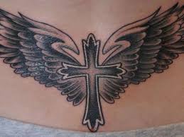 See more ideas about wings tattoo, body art tattoos, tattoos. Cross Angel Wings Tattoo Designs