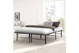 Costway queen size metal bed frame steel slat platform headboard footboard bedroom black. Artiss Queen Size Folding Bed Frame Metal Kogan Com