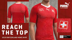 Maillot domicile suisse coupe du monde 2018. Association Suisse De Football Reach The Top Puma Devoile Le Nouveau Maillot De L Equipe Nationale A