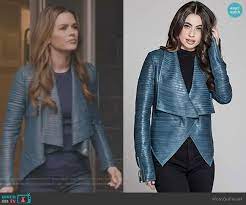 Sam S Blue Pleated Leather Jacket On Take Two Jackets Fashion Outfits Guess By Marciano