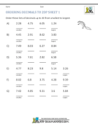 Use decimal notation for fractions with denominators. Ordering Decimals Up To 3dp