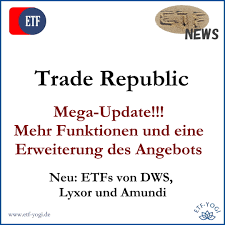 Kosten ein stück eines etfs zum ausführungszeitpunkt des sparplans beispielsweise 25 eur und du hast einen sparplan über 25 eur pro ausführung erstellt, erwirbst du ein stück des etfs. Trade Republic Mega Update Mit Dws Lyxor Amundi