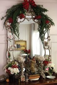 How To Decorate For Christmas In European Style Holiday Cottage Decoration Ideas Christmas Decorations Christmas Mirror Christmas Swags