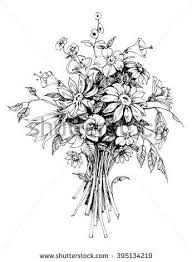 Download 21,809 outline flowers line drawing stock illustrations, vectors & clipart for free or amazingly low rates! Bunch Of Flowers Bridal Bouquet Sketch Bunch Of Flowers Drawing Flower Sketches Flower Drawing