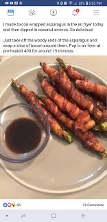 Bacon Wrapped Asparagus In Air Fryer Air Fryer Recipes Healthy Air Fryer Recipes Healthy Low Carb Air Fryer Recipes Keto