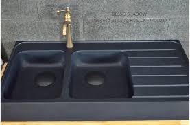 Get trade quality kitchen sinks priced low. 1200 Double Bowls Black Granite Kitchen Sink Besso Shadow
