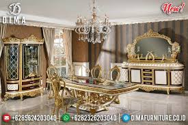 Harga Set Meja Makan Mewah Klasik Terbaru Mm 0646 In 2020 Luxury Home Furniture Dining Room Sets Luxury Dining Room