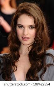 Lily James Arriving Fast Girls Premiere Stock Photo 109422632