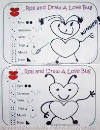 Draw so cute animals with dice game. Valentine S Day Game Printable Roll And Draw A Love Bug Artsy Momma