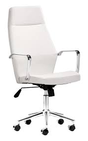 Black And White Desk Chair Holt High Back Office Chair White Pu White Office Chair High Back Office Chair Office Chair