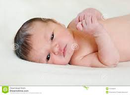 Closeup Of Newborn Baby With Eyes Open Stock Photo Image Of Lips Innocence 41249870