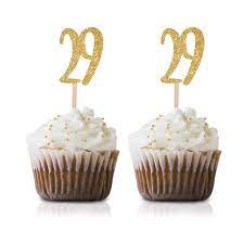 Not only for birthdays, but we also have number cakes for celebrating anniversary milestones as well. Buy Gold Happy 29th Birthday Cupcake Topper 24 Pack Number 29 Glitter Birthday Party Cupcake Toppers Decorations Online In Turkey B07t3yxc4v