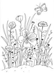 Blumen Blumenwiese Zum Ausmalen Ausmalen Blumen Blumenwiese Stickerei Blumen Ausmalbilder Malvorlagen Blumen Blumen Wiese
