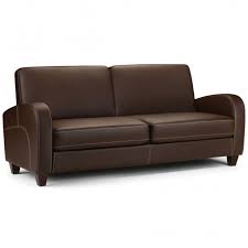 Vivo 3 Seater Sofa In Chestnut Faux Leather Faux Leather Sofa 3 Seater Leather Sofa Leather Sofa