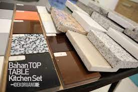 Shop our best selection of farmhouse, cottage & country kitchen dining room table sets to reflect your style and inspire your home. Bahan Untuk Top Table Kitchen Set Viku Furniture Bandung