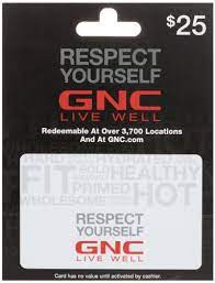 Check spelling or type a new query. Gnc Gift Card 25 Pricepulse