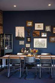 scandinavische woontrends combineren met industrieel koningsblauw eetkamer blauw rustieke eetkamer moderne eetkamer