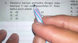 U₂ = 3(2) = 6 suku ketiga dihasilkan dengan mengalikan suku kedua dan rasio, maka : Aritmatika Sma Diketahui Barisan Aritmatika Dengan Suku Keempat 11 Dan Suku Kesembilan 21 Suku Ke Youtube