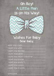 Wish Card Instant Download Little Man Light By Stylemeshabbychic Baby Shower Wishes Bow Tie Baby Shower Mustache Baby Shower