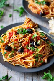 Spaghetti With Puttanesa Sauce A Simple Yet Flavour Packed Italian Pasta Dish Made With Store Italian Pasta Dishes Italian Recipes Italian Recipes Authentic