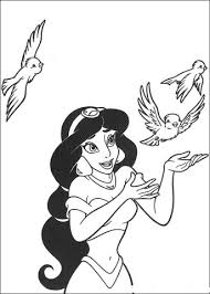 Disegno Di Jasmine E Tre Uccellini Da Colorare Disegni Da Colorare