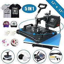 Amazon Com Surpcos 5 In 1 Heat Press Machine 12 X 15 Inch Professional Digital Transfer Sublimation Swing Heat Press Machine Heat Press Transfers Heat Press