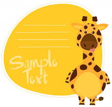 These tall animals are identified by their long necks, equally long and spindly legs, and spotted coats. Free Vector Cartoon Giraffe Note Template