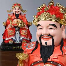 樟木财神爷图片- 京东