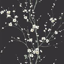 Mar 18, 2019 · white is a classic symbol of perfection which means you should definitely plant some of these flowers in your backyard! Floral Wallpaper Gentle Monterey 294833 Flowers Black White Living Room