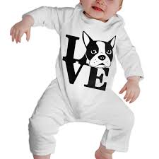 Amazon Com Boston Terrier Love Newborn Toddler Baby Long