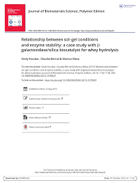 After working with antonioni, vitti changed focus and began making comedies. Pdf Relationship Between Sol Gel Conditions And Enzyme Stability A Case Study With B Galactosidase Silica Biocatalyst For Whey Hydrolysis