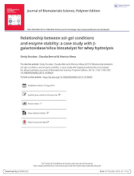 Listen to monica sindy ramdial | soundcloud is an audio platform that lets you listen to what you 2 followers. Pdf Relationship Between Sol Gel Conditions And Enzyme Stability A Case Study With B Galactosidase Silica Biocatalyst For Whey Hydrolysis