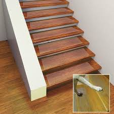 How to fix slippery stairs. Puppy Treads Self Adhering Non Slip Tread 4 Pack 6 X 24 Clear Painted Stairs Wooden Stairs Stairs