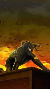 Spiderman No Way Home Movie Iphone Wallpapers Iphone Wallpapers In 2021 Spiderman Spiderman Artwork Gold Spiderman