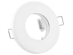 10x Linovum Feuchtraum Einbaustrahler Rahmen Flach Ip65 Fur Bad Dusche Mit Wasserschutz Weiss Rund Inkl Gu10 Fassung L Led Beleuchtung Einbaustrahler Led