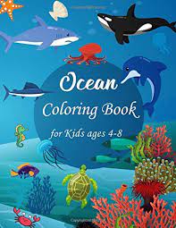 Each photo is labelled which will help your kids with animal recognition and spellings! Ocean Coloring Book Ocean Animals Sea Creatures Underwater Marine Life A Coloring Book For Kids Ages 4 8 Features Amazing Ocean Animals To Color In Draw Activity Book For Young Boys