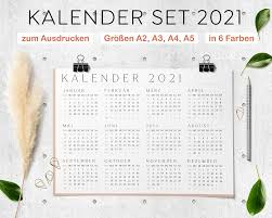 Bayern 2022 kalender zum ausdrucken. Kalender 2021 Zum Ausdrucken In 6 Farben Grossen A2 A3 A4 A5 Set Swomolemo Printables