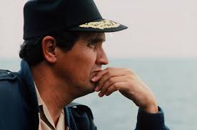 Vice Admiral Fausto Cevallos, Commander of the Ecuadorian task group,  aboard his flagship, the corvette LOS RIOS (CM 13), during Operation UNITAS  XXV