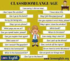 Classroom language, language of classroom management. Classroom Language 29 Useful Classroom English Expressions For Esl Students Love English