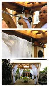 Pin By Claudie Boutin On Backyard Pool Ideas Outdoor Curtains Pergola Curtains Pvc Canopy