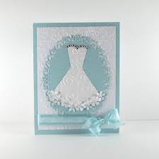 Bridal Shower Card Wedding Shower Card Bridal Gown Bride Embossed Card Blue And White Wedding Shower Cards Bridal Card Bridal Shower Cards