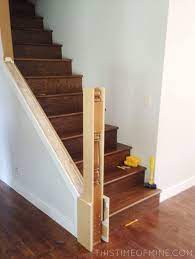 A Diy Oak Banister Makeover Tutorial And Tips Stair Renovation Stair Railing Makeover Stair Makeover