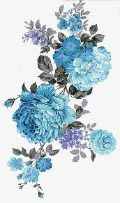 Flowers Peony Painted Png Transparent Clipart Image And Psd File For Free Download Blue Flower Wallpaper Flower Art Peony Painting