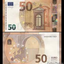 Billet de 50 euros 2017. 50 Euros Signature Draghi Pick 23 U France Banknoten Euros