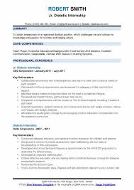 Dietetic Internship Resume Samples Qwikresume