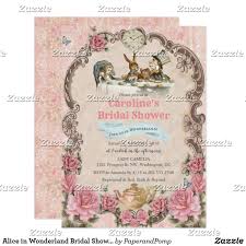 Alice In Wonderland Bridal Shower Invitation Zazzle Com Tea Bridal Shower Invitations High Tea Bridal Shower Invitations Alice In Wonderland Birthday