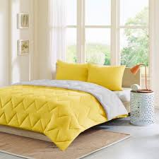 How long will the new comforter odor be present? Gray Yellow Penny Reversible Down Alternative Comforter Set Twin Twin Extra Long 2pc Target