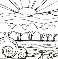 Supercoloring.com is a super fun for all ages: Drawing Sunset Beach Coloring Pages Novocom Top